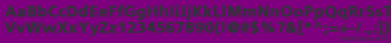 フォントPfcatalogBlackUnicode – 紫の背景に黒い文字