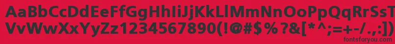 PfcatalogBlackUnicode Font – Black Fonts on Red Background