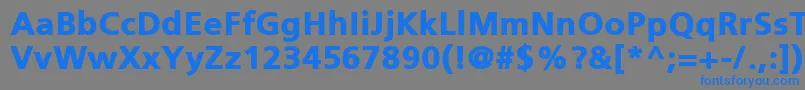 PfcatalogBlackUnicode Font – Blue Fonts on Gray Background