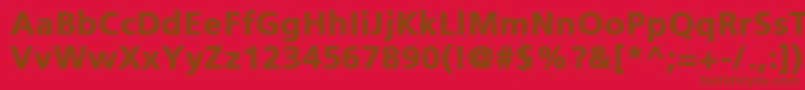 PfcatalogBlackUnicode Font – Brown Fonts on Red Background