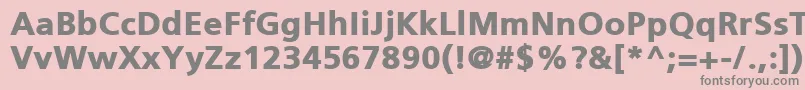 フォントPfcatalogBlackUnicode – ピンクの背景に灰色の文字