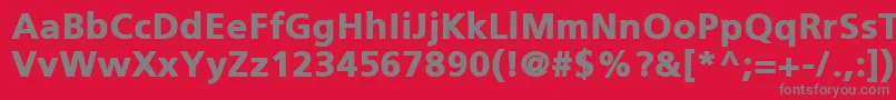 PfcatalogBlackUnicode Font – Gray Fonts on Red Background