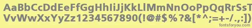 PfcatalogBlackUnicode Font – Gray Fonts on Yellow Background