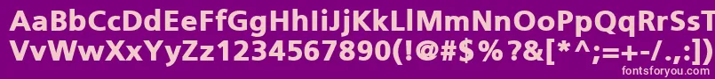 PfcatalogBlackUnicode Font – Pink Fonts on Purple Background