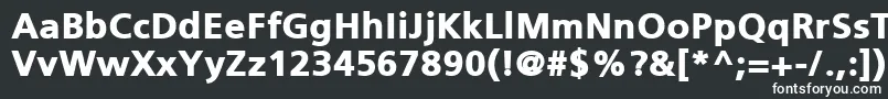 フォントPfcatalogBlackUnicode – 黒い背景に白い文字