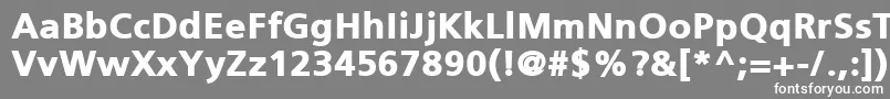 Шрифт PfcatalogBlackUnicode – белые шрифты на сером фоне