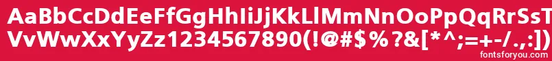 PfcatalogBlackUnicode Font – White Fonts on Red Background