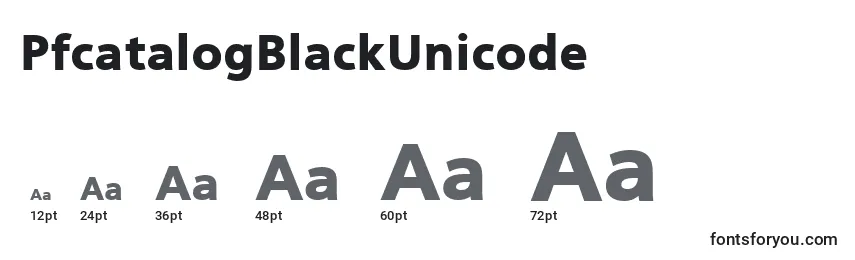 PfcatalogBlackUnicode Font Sizes