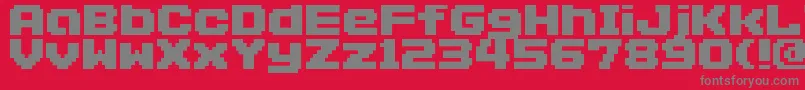 フォントAddlg – 赤い背景に灰色の文字
