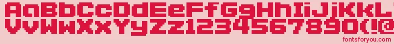フォントAddlg – ピンクの背景に赤い文字