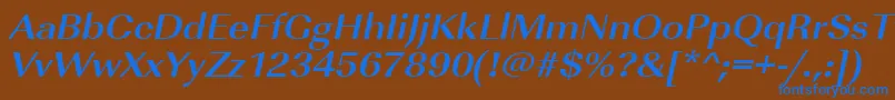 Подробнее о шрифте UrwimperialtextwidBoldOblique Шрифт UrwimperialtextwidBoldOblique – синие шрифты на коричневом фоне