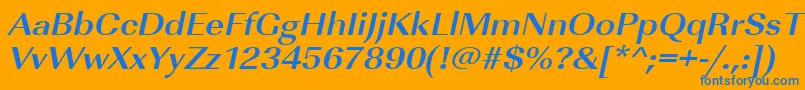 En savoir plus sur la police UrwimperialtextwidBoldOblique Police UrwimperialtextwidBoldOblique – polices bleues sur fond orange