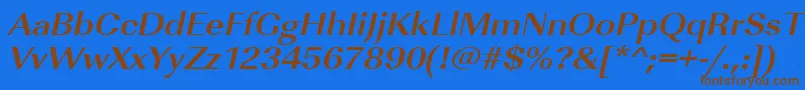 Lisätietoja UrwimperialtextwidBoldOblique-fontista UrwimperialtextwidBoldOblique-fontti – ruskeat fontit sinisellä taustalla