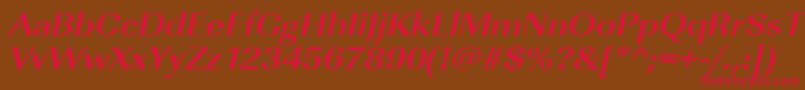 UrwimperialtextwidBoldOblique Font – Red Fonts on Brown Background