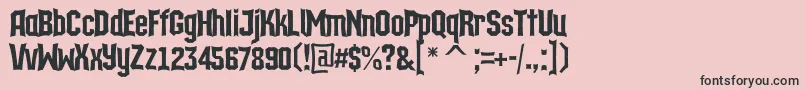フォントATechnicscncDemibold – ピンクの背景に黒い文字