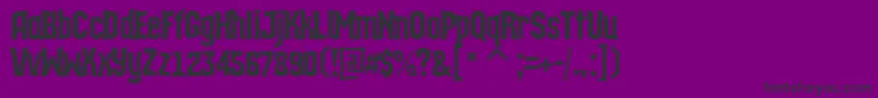 ATechnicscncDemibold Font – Black Fonts on Purple Background