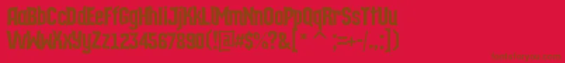 ATechnicscncDemibold Font – Brown Fonts on Red Background