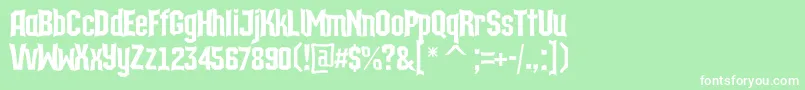 ATechnicscncDemibold Font – White Fonts on Green Background