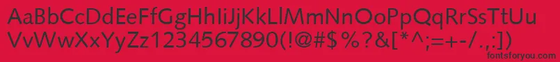 SyntaxLt Font – Black Fonts on Red Background