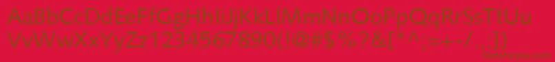 SyntaxLt Font – Brown Fonts on Red Background
