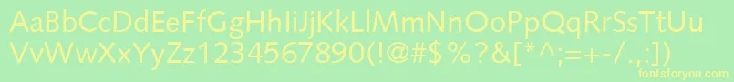 SyntaxLt Font – Yellow Fonts on Green Background