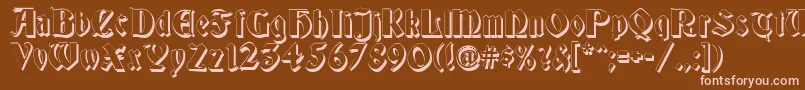 GermaniaShadow Font – Pink Fonts on Brown Background