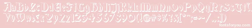 GermaniaShadow Font – White Fonts on Pink Background