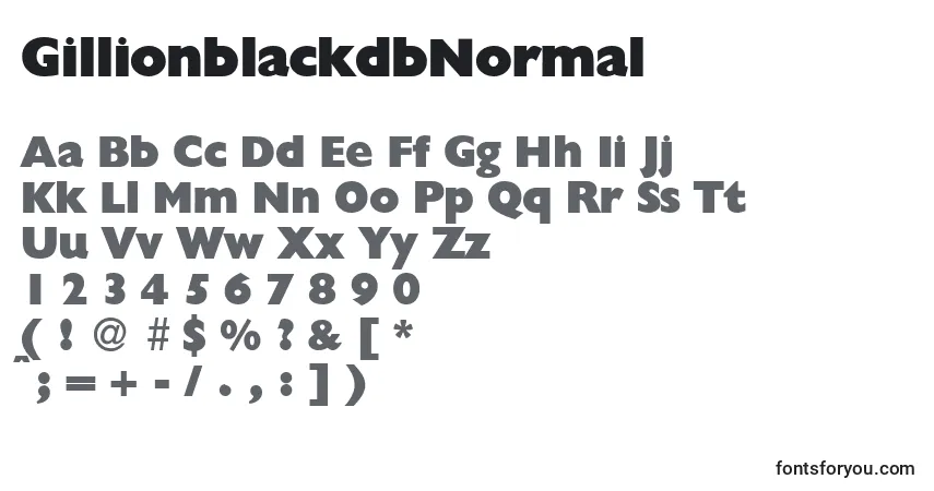 GillionblackdbNormal-fontti – aakkoset, numerot, erikoismerkit