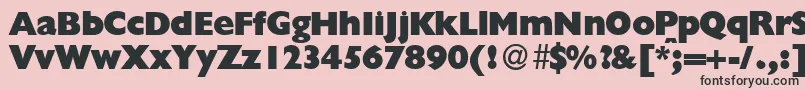 GillionblackdbNormal Font – Black Fonts on Pink Background