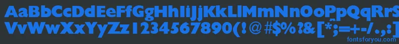 GillionblackdbNormal Font – Blue Fonts on Black Background