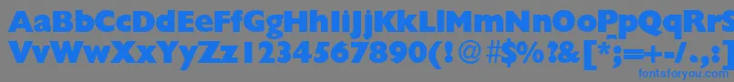 GillionblackdbNormal Font – Blue Fonts on Gray Background