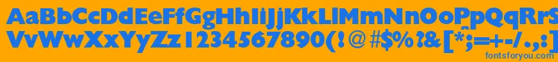 Weitere Informationen zur GillionblackdbNormal-Schriftart GillionblackdbNormal-Schriftart – Blaue Schriften auf orangefarbenem Hintergrund