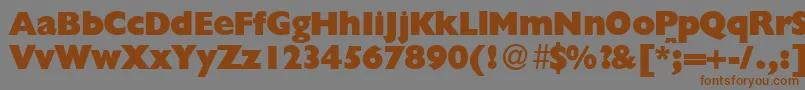 Подробнее о шрифте GillionblackdbNormal Шрифт GillionblackdbNormal – коричневые шрифты на сером фоне