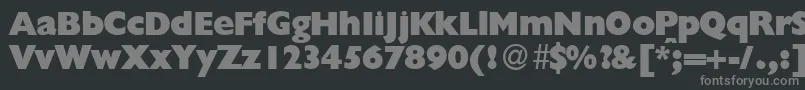 フォントGillionblackdbNormal – 黒い背景に灰色の文字