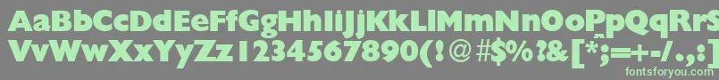 GillionblackdbNormal Font – Green Fonts on Gray Background