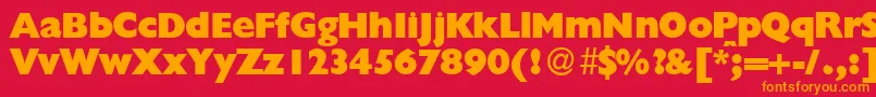 Więcej informacji o czcionce GillionblackdbNormal Czcionka GillionblackdbNormal – pomarańczowe czcionki na czerwonym tle