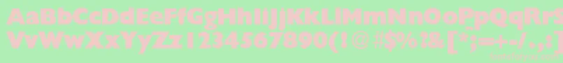 GillionblackdbNormal Font – Pink Fonts on Green Background