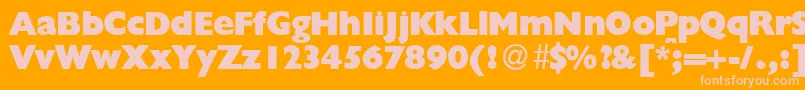 GillionblackdbNormal Font – Pink Fonts on Orange Background