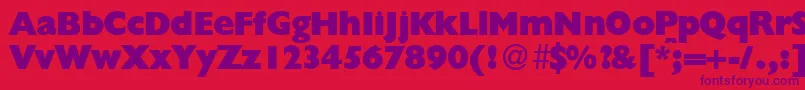 GillionblackdbNormal Font – Purple Fonts on Red Background