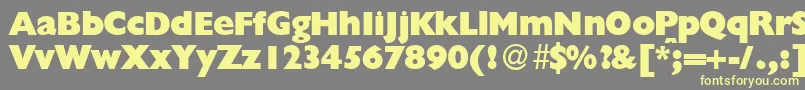 GillionblackdbNormal Font – Yellow Fonts on Gray Background