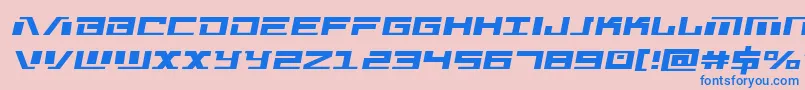 Warmachinesemital Font – Blue Fonts on Pink Background