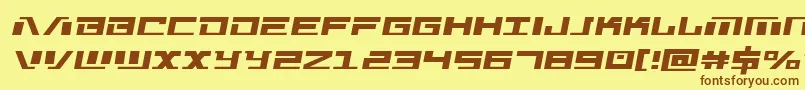 Warmachinesemital Font – Brown Fonts on Yellow Background