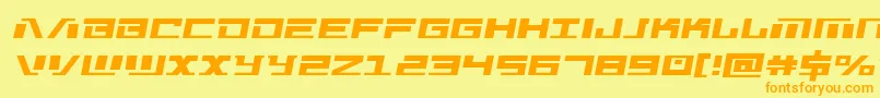 Warmachinesemital Font – Orange Fonts on Yellow Background