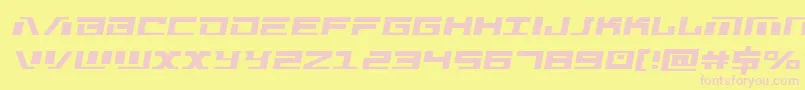 Warmachinesemital Font – Pink Fonts on Yellow Background