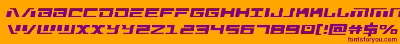 Warmachinesemital Font – Purple Fonts on Orange Background