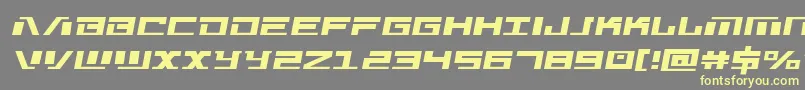 Warmachinesemital Font – Yellow Fonts on Gray Background