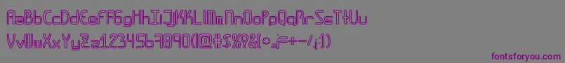 Amplitudeshollowdigital Font – Purple Fonts on Gray Background