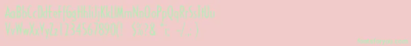 ElectraCondensed Font – Green Fonts on Pink Background