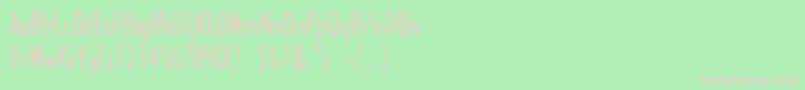 ElectraCondensed Font – Pink Fonts on Green Background