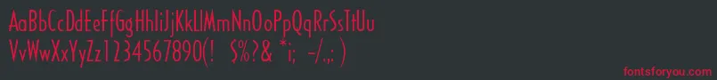 ElectraCondensed Font – Red Fonts on Black Background